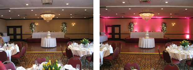 Pittsburgh event lighting before and after
